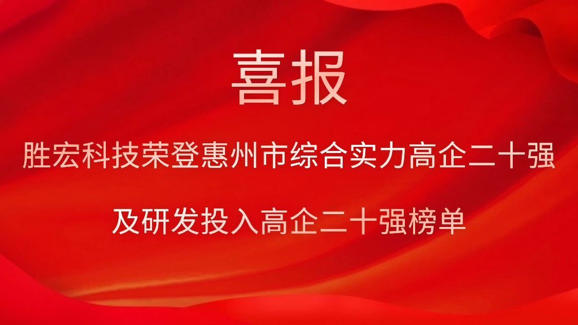 3044永利集团科技荣登惠州市综合实力高企二十强及研发投入高企二十强榜单